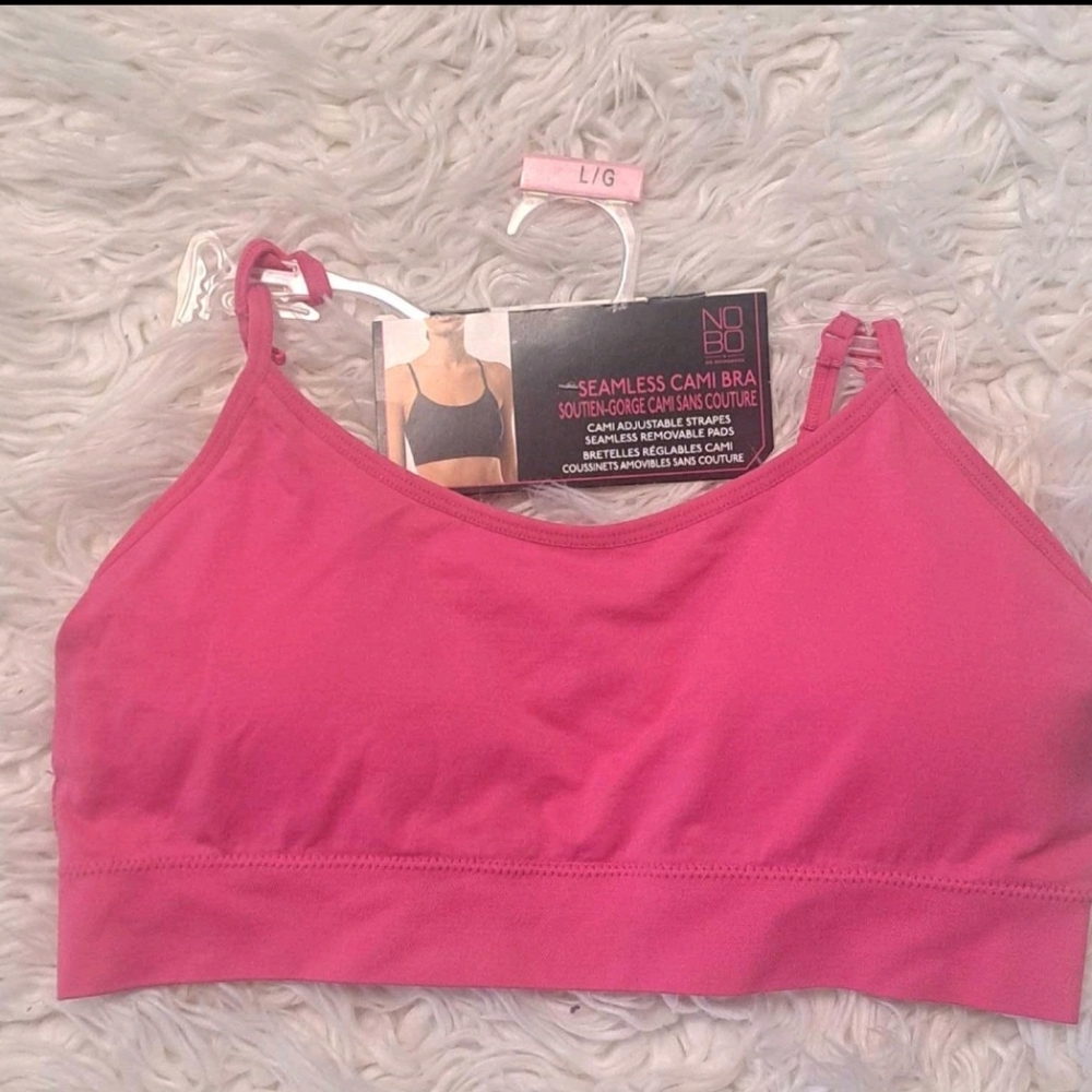 Brand New No Boundaries Pink Seamless Cami Bra